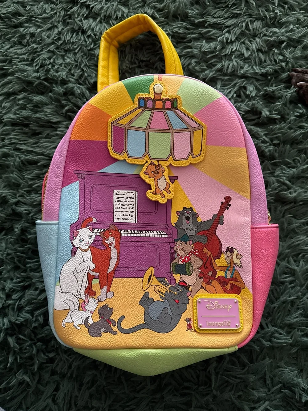 Disney Loungefly Aristocats Kittens Piano Mini Backpack NWOT